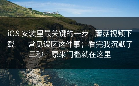 iOS 安装里最关键的一步 - 蘑菇视频下载——常见误区这件事；看完我沉默了三秒…原来门槛就在这里